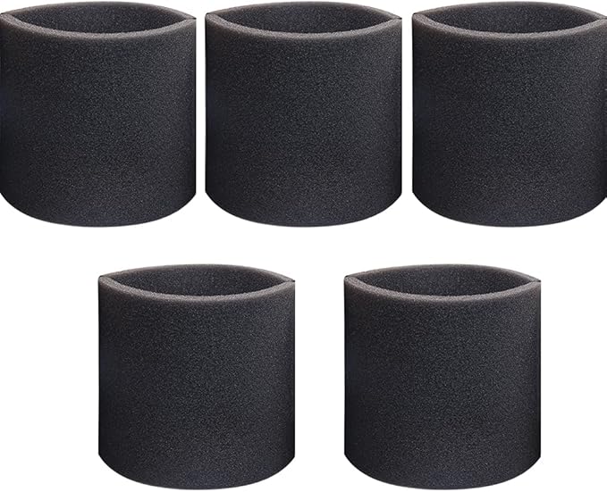 5 Pack 90585 Foam Sleeve VF2001 Foam Filter Type R Replacements for Shop Vac Wet Dry Vacuums 5 Gallon and Larger, Fits for Vacmaster & for Genie Shop Vacuum Cleaners