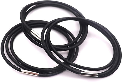 Trash Can Rubber Bands Set of 3, Fits 13 to 32 Gallon Cans, Hongmed Elastic Bands for Kitchen/Office/Garage, Secure Garbage Bags in Place, Black