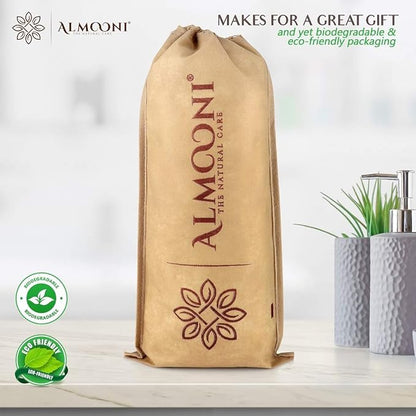 Almooni Natural Egyptian Loofah Back Scrubbers for Use in Shower, Exfoliating Natural Loofah Back Scrubber for Shower for Men and Women to Clean Your Back Deeply - 1 Count (1 Pack)
