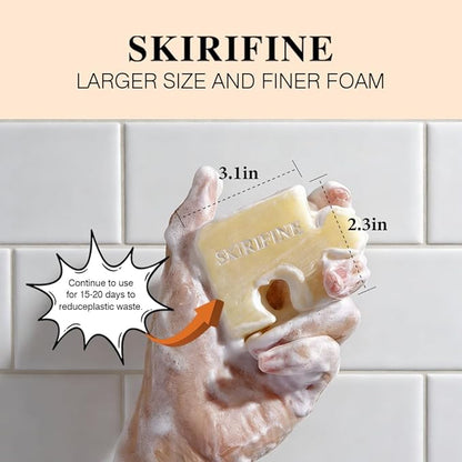 Puzzle-Shaped Rice Water Shampoo Bar – Gentle Cleansing & Moisturizing for Dry or Sensitive Scalp, Fermented Rice Scent, Vegan Solid Shampoo (3.5oz)