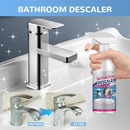 Bathroom Descaler Cleaner, 2025 Upgraded Multipurpose Stubborn Stains Cleaner, Bathroom Descaler Cleaners, Bathrooms Cleaning Foam Spray for Kitchen Bath Sink Glass (1) (1)