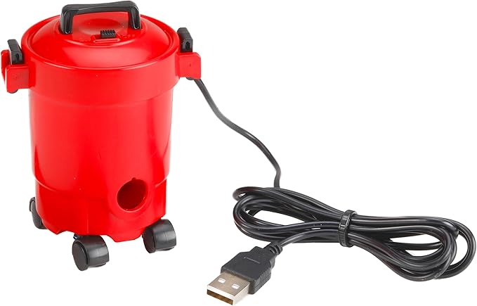 Mini USB Powered Shop Vac – Compact Wet Dry Vacuum Cleaner for Carpet, Cars & Small Jobs – Portable Cordless Shop Vacuum with Detachable Hose & 5ft USB Cord – Small Wet Dry Shop Vac
