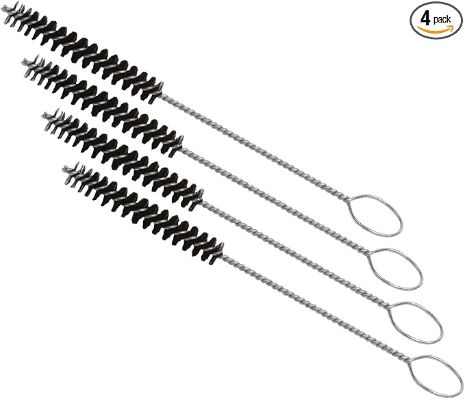 Forney 70485 Tube Brush, Nylon with Wire Loop Handle, 8-1/2-Inch-by-1/2-Inch (Pack of 4)