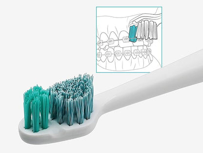 TAO Clean Sonic Electric Toothbrush Replacement Heads (2-Pack) – Orthodontic Head – Replacement Heads for the TAO Clean Electric Toothbrush and Docking Station