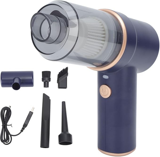 Estink Mini Handheld Vacuum Cleaner, Car Air Duster 120W 8000Pa DC7.4V Mini Cordless Vacuum Cleaner Home Office Handheld Cleaning Duster for Car Home Office Desktop Computer Cleaning