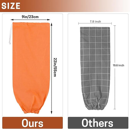 SWISSELITE 2Pcs Plastic Bag Holder, Reusable Plastic Bag Organizer Wall Mount, Large Grocery Bag Storage Dispenser, 22x9 IN