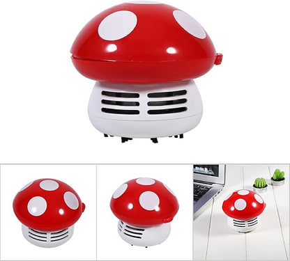 Mini Desktop Vacuum, Cute Vacuum Cleaner Portable Desk Vacuum Sweeper Desk Dust Cleaner for Tabletop Cleaning Eraser Waste, Crumbs, Hair(red)