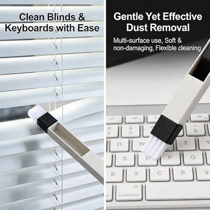 Window Track Cleaner Tool Set, 13 Pcs Groove Gap cleaning brush, Multi-Purpose window sill cleaner tool for Sliding Door, Tile Lines, Shutter, Car Vents and Air Conditioner