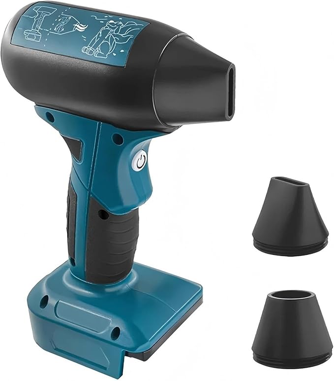 Jet Fan Mini Blower Compatible with Makita 18v Battery, 130000 RPM Handheld Blower Cordless,Portable Compressed Air Duster with 4-Speed Control for Keyboard,Leaf Cleaning(no Battery)