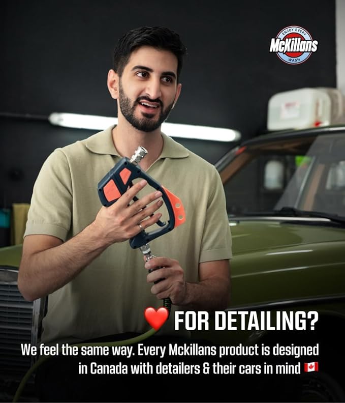 McKillans® 2026 Short Pressure Washer Gun with Upgraded Swivel - M22-14mm to 3/8 Quick Connect Included - High Pressure Water Handle - Power Washer Gun Compatible with Foam Cannon, Car Wash Gun