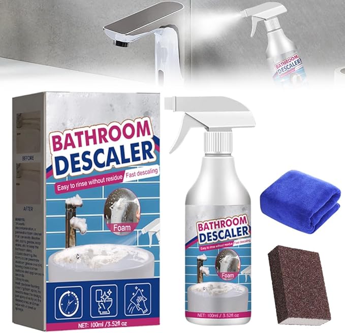 Eadwe Stubborn Stains Cleaner, 2025 New Bathroom Descaler Cleaners, Multipurpose Bathroom Foam Cleaner, Bathrooms Descaler Spray for Toilet Bath Shower Glass Sink Cleane (1)