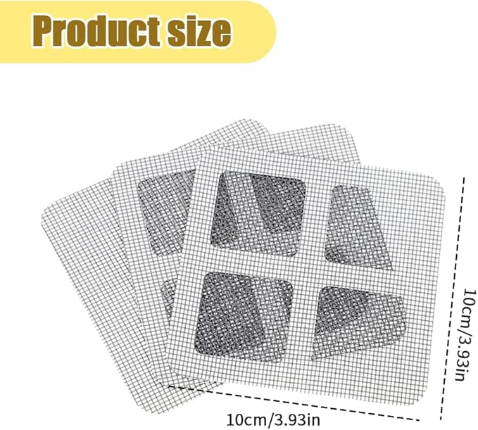 Disposable Shower Drain Hair Catcher, Disposable Hair Drain Stickers Drain Mesh Cover Bathroom Shower Drain Protector for Bathroom Laundry Kitchen Sink for Human and pet Hair (100)