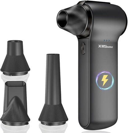 Compressed Air Duster 180000RPM – Super Power Cordless Electric Air Duster with 3-Speed Turbo Fan, Rechargeable Air Blower for Computer, Keyboard, Car, Camera & Home Cleaning
