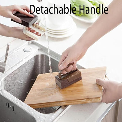 Magic Cleaning Sponge, Heavy Duty Nano Carbide Cleaning Sponge, Pot Scrubber Scouring Pad, Powerful Quickly Clean for Pots, Sink, Grill, Household, High-Density Emery Scrubber (10pcs)