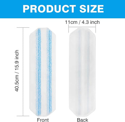 12 Pack Microfiber Mop Pads Refill for O-Cedar H2pro Flat System, Washable and Reusable Mop Replacement Heads for Floor Deep Cleaning, Mop Pad Refills for Wet and Dry Floor