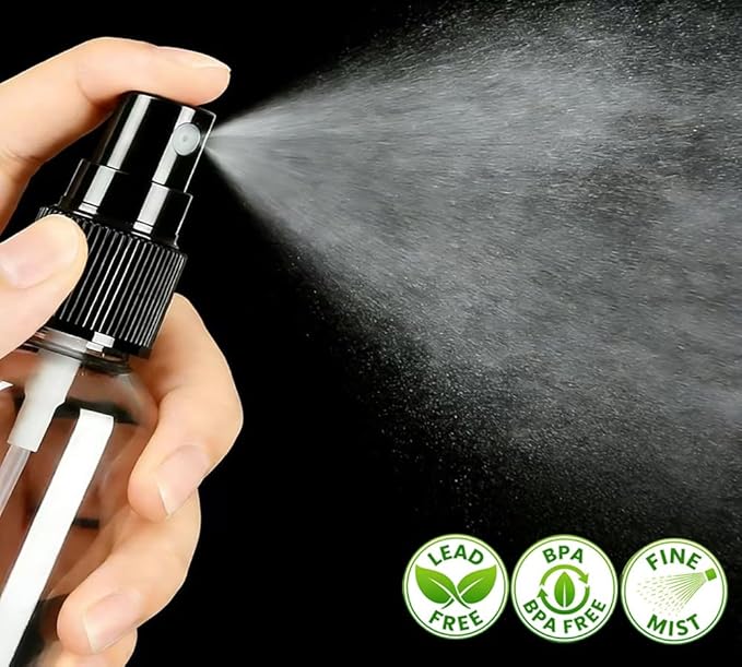 1 Oz Travel Spray Bottles, Thickened Reusable Refillable Plastic Sprayers 2 Pack