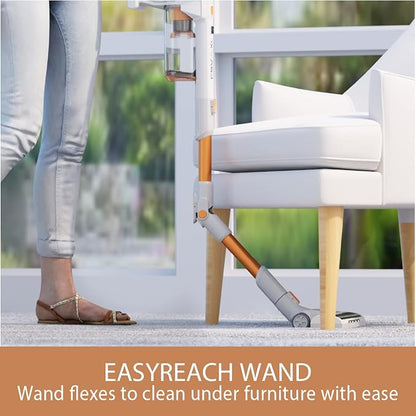 Kenmore DS4030.01 CSV Upgrade Cordless Stick Vacuum with EasyReach Wand, HEPA Filter & LED Headlight, Converts to Lightweight Handheld for Hardwood Floors, Carpet & Pet Hair, Orange