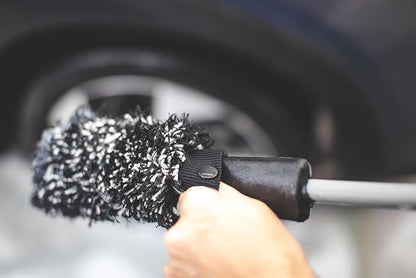 Detail Factory - Wheel Brush Kit with Interchangeable Microfiber Covers - Ultra-Soft Cleaning, Washing and Detailing Wheels, Tires, and Rims - Avalanche