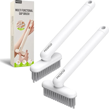 Crevice Cleaning Brush Grout Cleaner for Household use Multi-Purpose Hard Bristle Brushes Bathroom Brush for Kitchen Window Toilet Grout Bottle Sink Corners Blender Small Spaces 2 Pack White