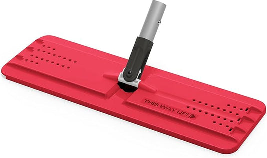 JOYMOOP 13-inch Flat Mop Head with Microfiber Mop Pad Replacement - Black & Red, 1 Pack