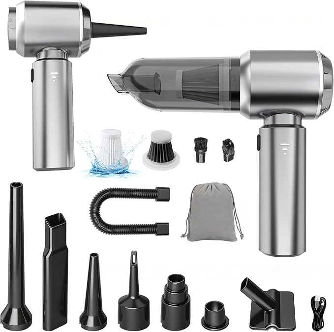 Cordless Handheld Car Vacuum, 22000PA Strong Suction Mini Vacuum, 100000 RPM Brushless Motor, 4-in-1 Portable Vacuum for Car Detailing, Pet Hair, Home, Office, Sofa, Carpet, Stairs, Couch