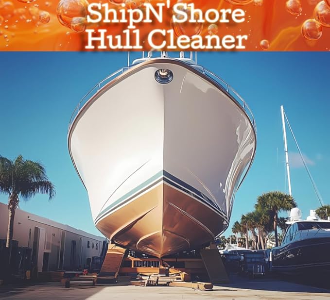Force 5 SHIPN'SHORE, Rust Stain Remover, Instant Hull Cleaner, Vinyl, Fabric, Metal & Painted Surfaces - Removes Sprinkler Stains from Walls and Fences Instantly.