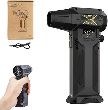 Ac-27 Air Duster, 2025 Upgraded Ac-27 Turbo Fan with Led Light,130000rpm Electric Air Duster,Rechargeable Cordless High-Speed Ac-27 Duster,120w High Power Air Duster for Computer Outdoor