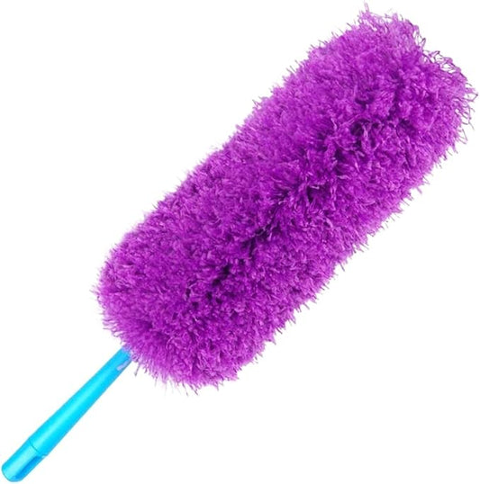 Feather Duster, Duster Microfiber Dusting Brush, Washable Head for Home Office Car 2 Set(Purple)