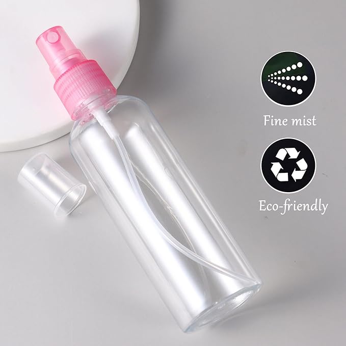 Lint-Free Nail Wipes With 100ML Empty Spray Bottle Set,1080pcs Pink Non-Woven Fabric Dry Nail Prep Skin Nail Polish Remover Wipes Nail Cleaning Pads Eyelash Extension Glue Wipes Paper