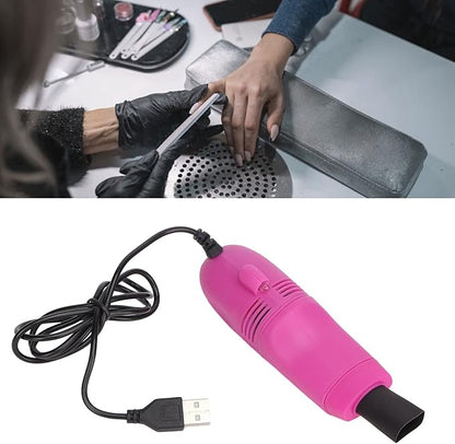 Mini Keyboard Cleaner, Stable Current Mini Computer Vacuum USB Handheld for Crumb (Rose Red)