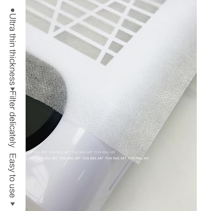 100 Pcs Nail Dust Collector Filters Nail Dust Suction Collector Filters Nail Art Vacuum Cleaner Filter Paper For Salons Portable Cleaner Filter Paper, Nail Polish Remove, Nail Art and Polish Filter ﻿