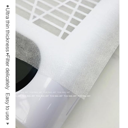 100 Pcs Nail Dust Collector Filters Nail Dust Suction Collector Filters Nail Art Vacuum Cleaner Filter Paper For Salons Portable Cleaner Filter Paper, Nail Polish Remove, Nail Art and Polish Filter ﻿