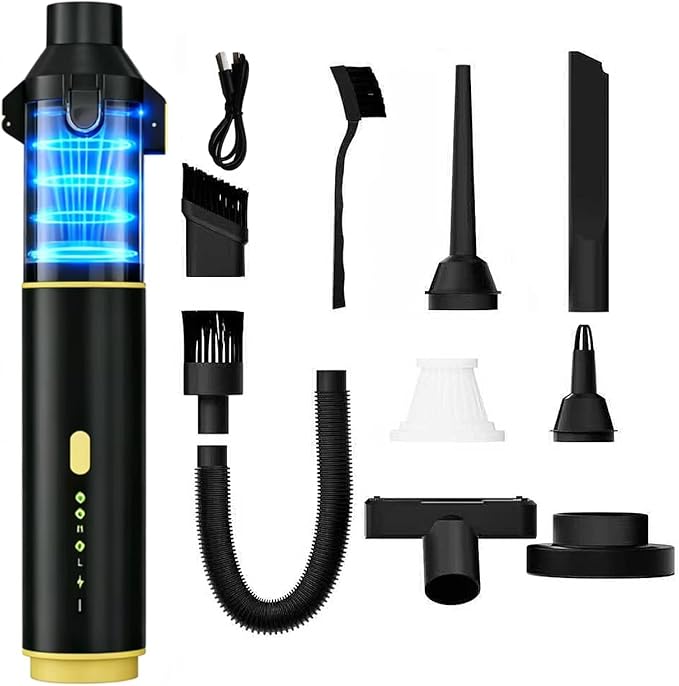 Car Vacuum Portable, CROS 4-in-1 Cordless Vacuum Cleaner with 25000 Pa Max,3 Suction Modes,Handheld Vacuum for Car, Office Desk, Keyboards,Sofa