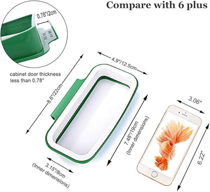 Lunies Over the Cabinet Plastic Trash Bag Holder for Kitchen, Under Sink Trash Can, Grocery Bag Holder for RV,Bathroom, Dorm Room, Office 8.6"x 4.9"