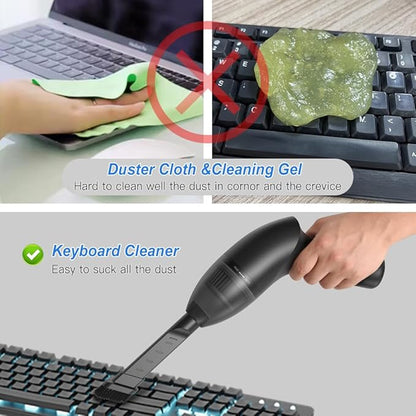 4.3Kpa Keyboard Vacuum Cleaner Portable Computer Vacuum Handheld Vacuum Cleaner Cordless Dust Cleaner for Car Sewing Machine Pet Hairs Crumbs Laptop Desktop Piano