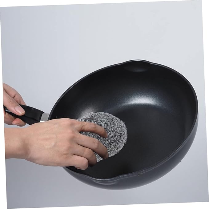 ULTECHNOVO 6pcs Metal Scrubbers Cleaning Balls for Pots Pans Grills and Kitchen Surfaces Efficient and for Heavy-Duty Use