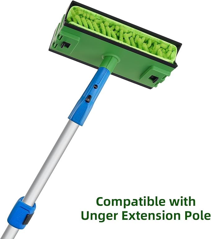 Ceiling Fan Cleaner Duster Replacement Head Compatible with Unger Telescopic Extension Pole Fan Blade Cleaning Tool Reusable Pads for Cleaning Ceiling Fan, Baseboard, Blind, Molding, Cobweb