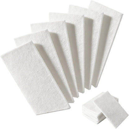 12PCS White Non Woven Pads & Non Scratch Scrubbing Pads 4x6 Inch Light Duty Scouring Pad & Abrasive Surface Scrubber Multi Scouring Sponge for Polishing Cleaning Pads Non Abrasive