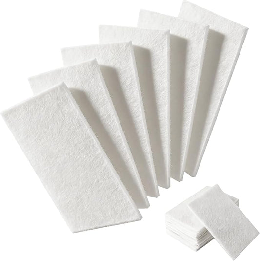12PCS White Non Woven Pads & Non Scratch Scrubbing Pads 4x6 Inch Light Duty Scouring Pad & Abrasive Surface Scrubber Multi Scouring Sponge for Polishing Cleaning Pads Non Abrasive