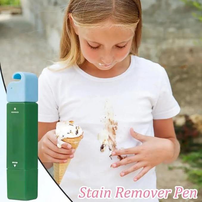 12ML Double-Head Stain Remover Pen, Fabric Cleaning Pen for Clothes, Portable Gieleph Solution, Instant No-Stain Stick for Spills, Pocket Size for Travel, Fabric Cleaner for Oil, Food & Makeup Kiss