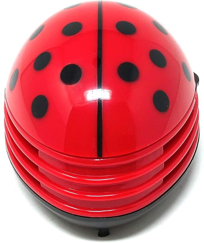 allydrew Cute Portable Mini Vacuum Cleaner for Home and Office, Ladybug