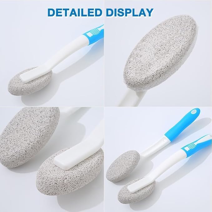 Pumice Stone for Toilet Bowl Cleaning, Toilet Pumice Stone with Handle, Powerfully Away Limescale Stain Toilet Stone Cleaning Block, Scouring Stick for Toilet, Bathroom, Kitchen Sink, Grill (1)