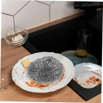 Unomor 8Pcs Stainless Steel Pot Balls Heavy Duty Wire Scrubbers for Kitchen Dish Removal Tool for Stovetops and Pots