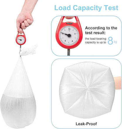 4 Gallon Biodegradable-Trash-Bag Small-Garbage-Bags For Bathroom - White Compostable 200 Count Unscented Kitchen Can Liners Office Waste Basket 15L Tiny Recyclable Acqkunlo