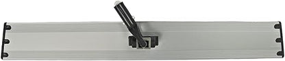 CleanAide Flat Mop Plate Frame for Microfiber Pads, Commercial-Grade Aluminum with 360° Swivel, Hook and Loop Fastening, Lightweight and Durable, Gray, Frame Only, 24 Inches