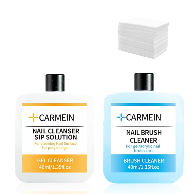 Nail Cleaner & Nail Brush Cleaner - Polyester Nail Gel Essential Kit(Gel Cleanser set D)
