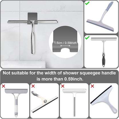 CGBE Razor Holder for Shower, 4 Packs Shaver Holder and Hooks, Self Adhesive Wall Mounts for Bathroom, Damage Free - Grey