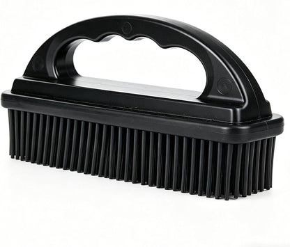 Rubber Pet Hair Removal Brush Lint & Cat Dog Hair Remover Brush Pet Silicone Lint and Debris Remover for Cleaning, Grooming, Home,Black