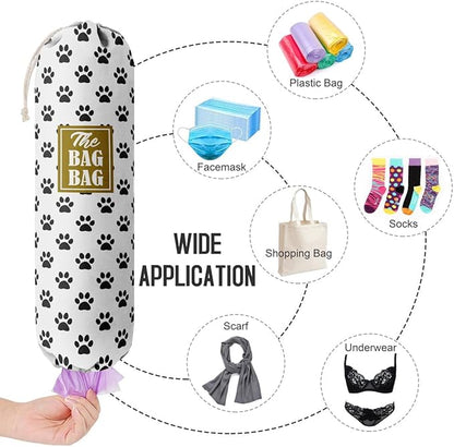 Grocery Bags Holder Organizer For Shopping Bags, Wall Mount Plastic Bags Storage Container Dispensers, Pet Lovers Home Kitchen Bags, The Bag Bag Grocery Bag Holder, Gifts For Women Dog Mom Dad (G-3)