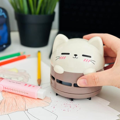 allydrew Mini Portable USB Desktop Vacuum, Mocha Cat